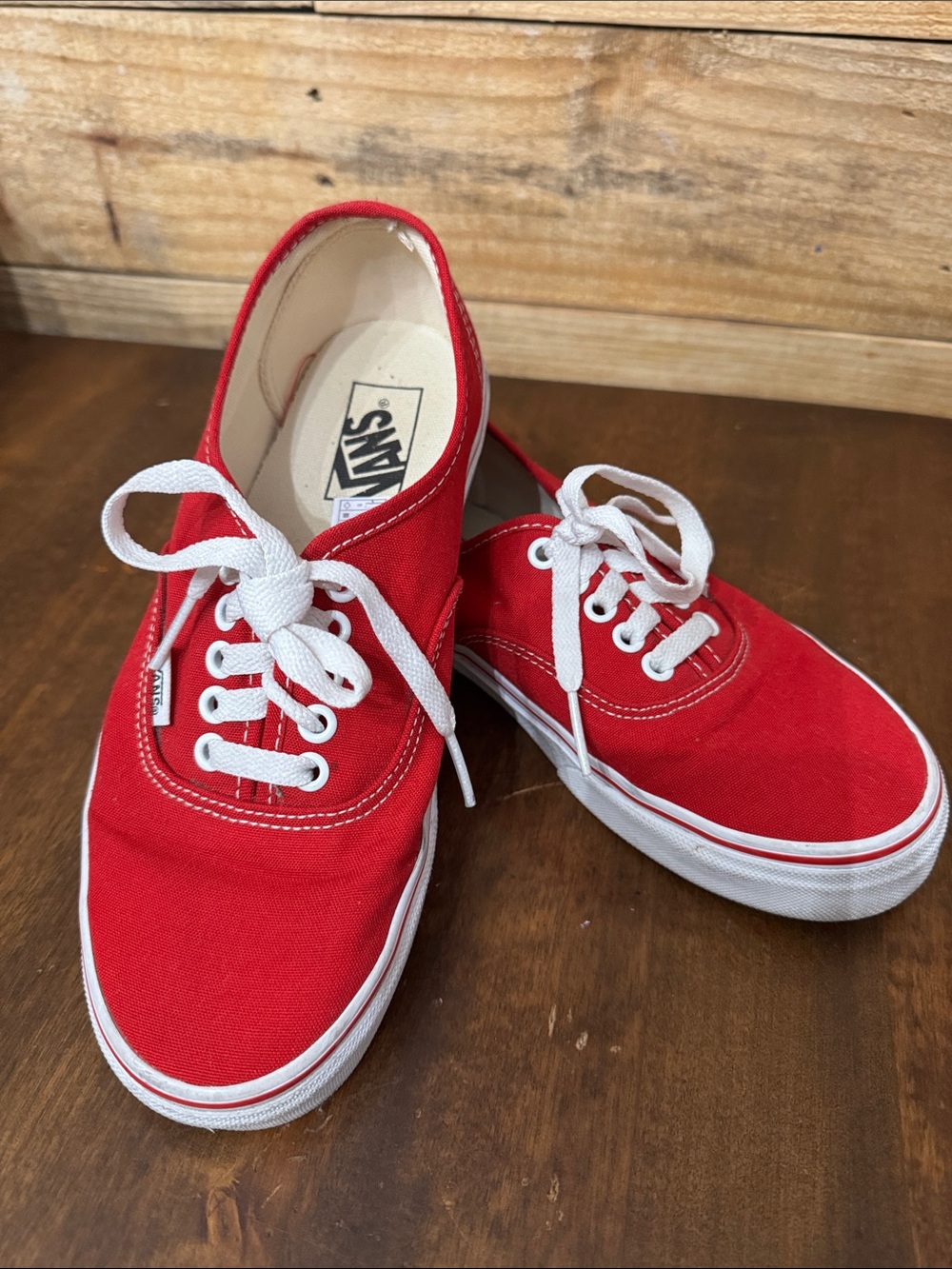 VANS Red Low-Top Sneakers